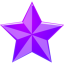 download Star clipart image with 225 hue color