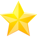 download Star clipart image with 0 hue color