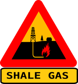 Warning Shale Gas With Text