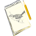 Sketchpad With Drawing Of A Bird