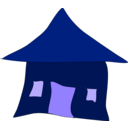 download A Simple Hut Home clipart image with 225 hue color