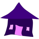 download A Simple Hut Home clipart image with 270 hue color