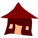 download A Simple Hut Home clipart image with 0 hue color