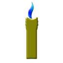 download A Blue Color Candle clipart image with 180 hue color