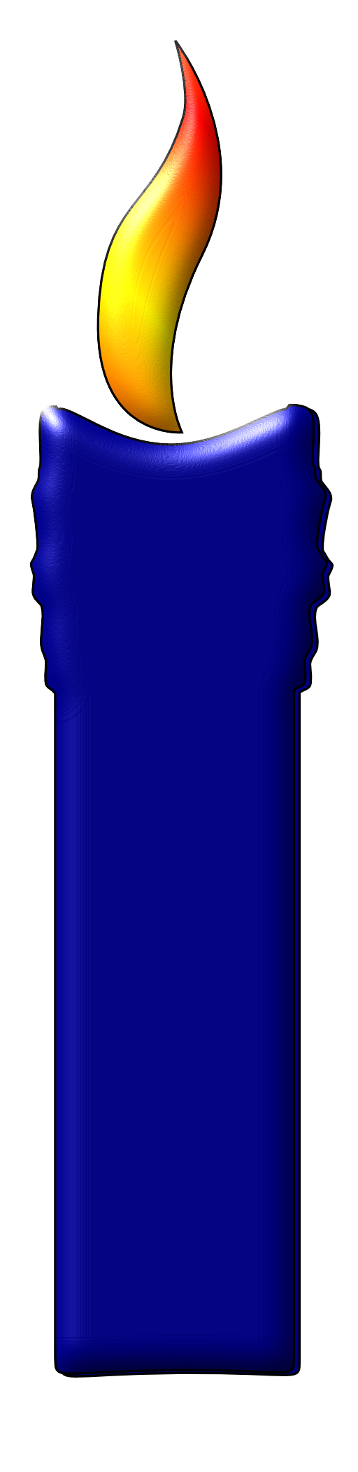 A Blue Color Candle