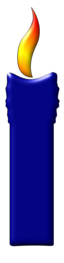 A Blue Color Candle