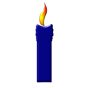 A Blue Color Candle