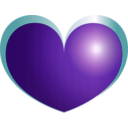 download Heart clipart image with 270 hue color