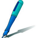 download Pen clipart image with 180 hue color