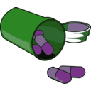 download Spilled Pills clipart image with 90 hue color