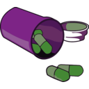 download Spilled Pills clipart image with 270 hue color