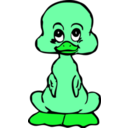 download Baby Duck clipart image with 90 hue color