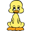 download Baby Duck clipart image with 0 hue color