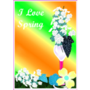 download I Love Spring2 clipart image with 90 hue color