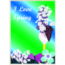 download I Love Spring2 clipart image with 180 hue color