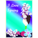 download I Love Spring2 clipart image with 225 hue color