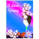 download I Love Spring2 clipart image with 270 hue color