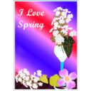 download I Love Spring2 clipart image with 315 hue color