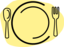 Dinner Plate With Spoon And Fork