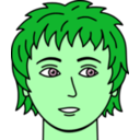 download Face 1 Colour clipart image with 90 hue color