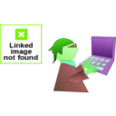 download Computer Geek clipart image with 90 hue color