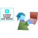 download Computer Geek clipart image with 180 hue color
