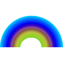 download Rainbow clipart image with 180 hue color