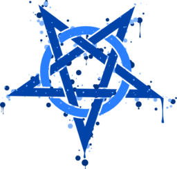Pentagramme Taches Bleues