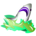 download Shark clipart image with 270 hue color