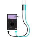 download Digital Multimeter With Leads clipart image with 180 hue color