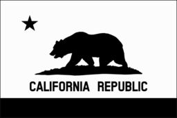 Flag Of California Thin Border Monochrome Solid