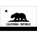 Flag Of California Thin Border Monochrome Solid