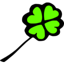 download Four Leaf Clover clipart image with 315 hue color