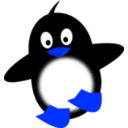 download Little Funny Penguin clipart image with 180 hue color