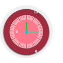 download Wall Clock clipart image with 135 hue color