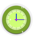 download Wall Clock clipart image with 225 hue color