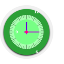 download Wall Clock clipart image with 270 hue color