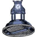 download Self Winding Clock clipart image with 180 hue color