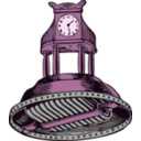 download Self Winding Clock clipart image with 270 hue color
