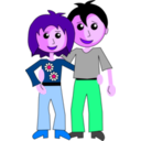 download Couple clipart image with 270 hue color