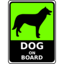 download Dog On Board clipart image with 45 hue color