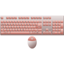 download Keyboard Mouse Topview clipart image with 315 hue color
