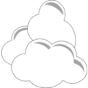 download Simple Clouds clipart image with 0 hue color