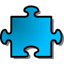 download Blue Jigsaw Piece 08 clipart image with 315 hue color
