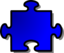 Blue Jigsaw Piece 08