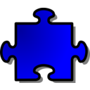 Blue Jigsaw Piece 08