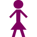 download Stick Figure Female clipart image with 315 hue color
