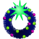download Festive Wreath clipart image with 90 hue color