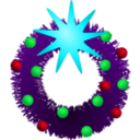 download Festive Wreath clipart image with 135 hue color