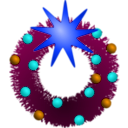 download Festive Wreath clipart image with 180 hue color